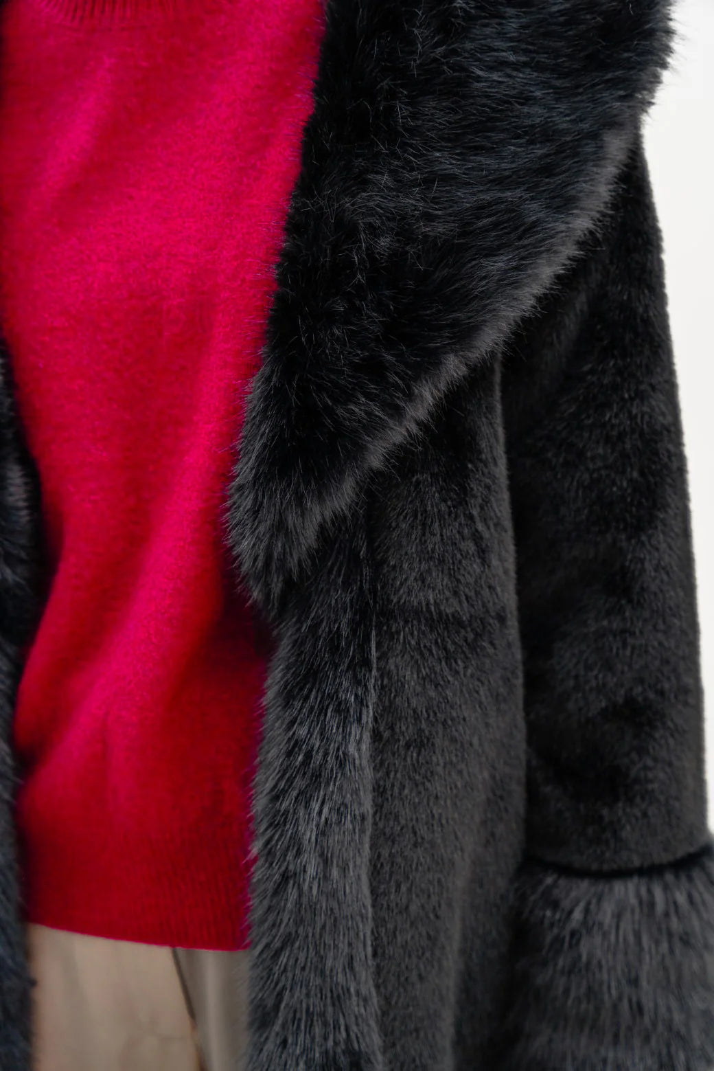 BLACK MOB FUR COAT