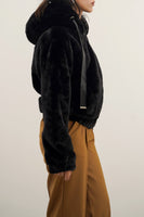 SHORT FUR HOODIE