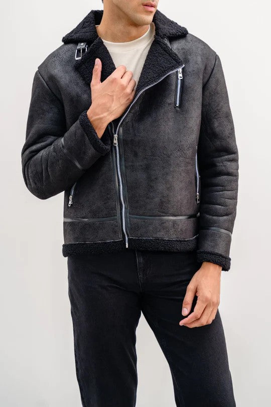 BLACK SUEDE JACKET