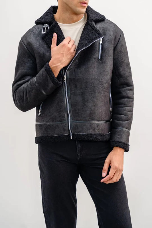 BLACK SUEDE JACKET