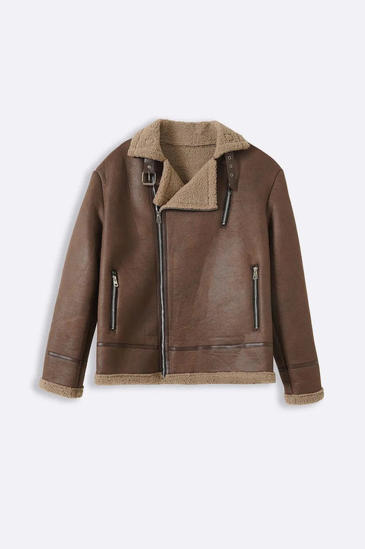 SUEDE SHEARLING JACKET